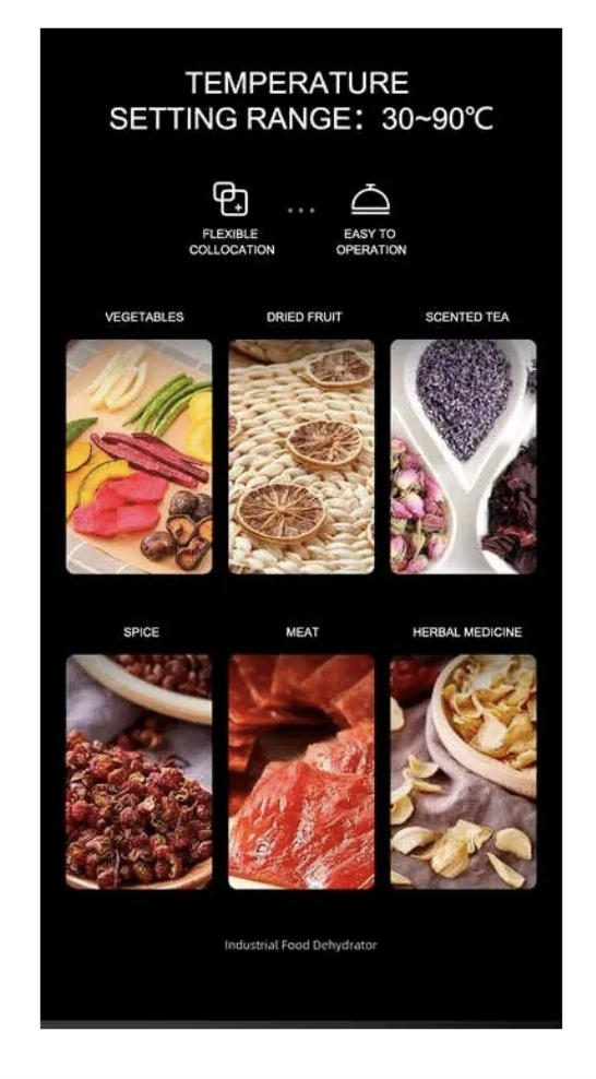 Horno Deshidratador Alimentos 48 Bandejas Acero - Imagen 10